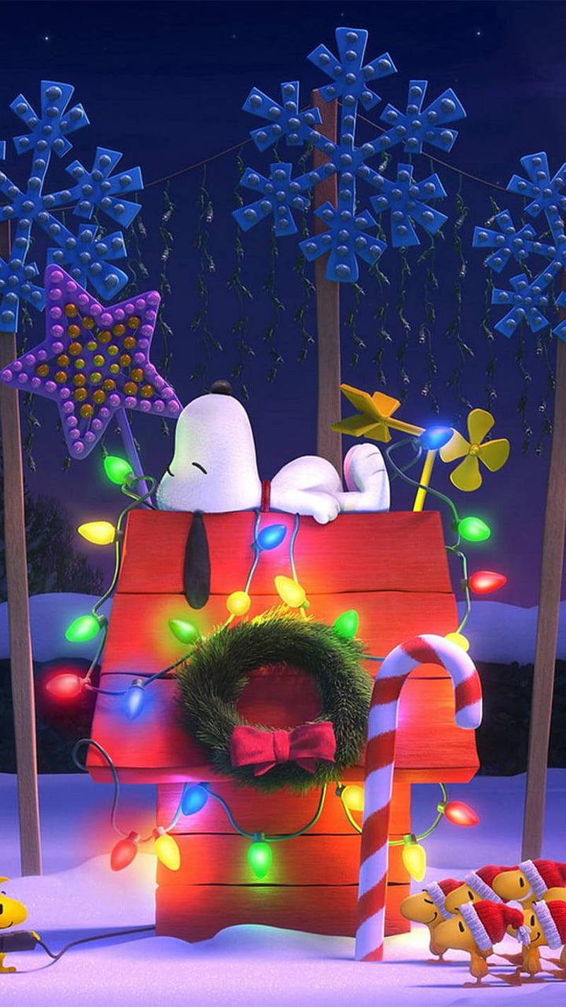 Snoopy, christmas, theme, HD phone wallpaper