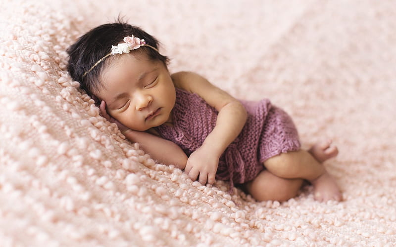 Cute Baby Girl, cute, little, girl, baby, pink, HD wallpaper | Peakpx
