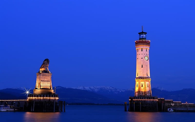 lighthouse water light sky-Cities, HD wallpaper