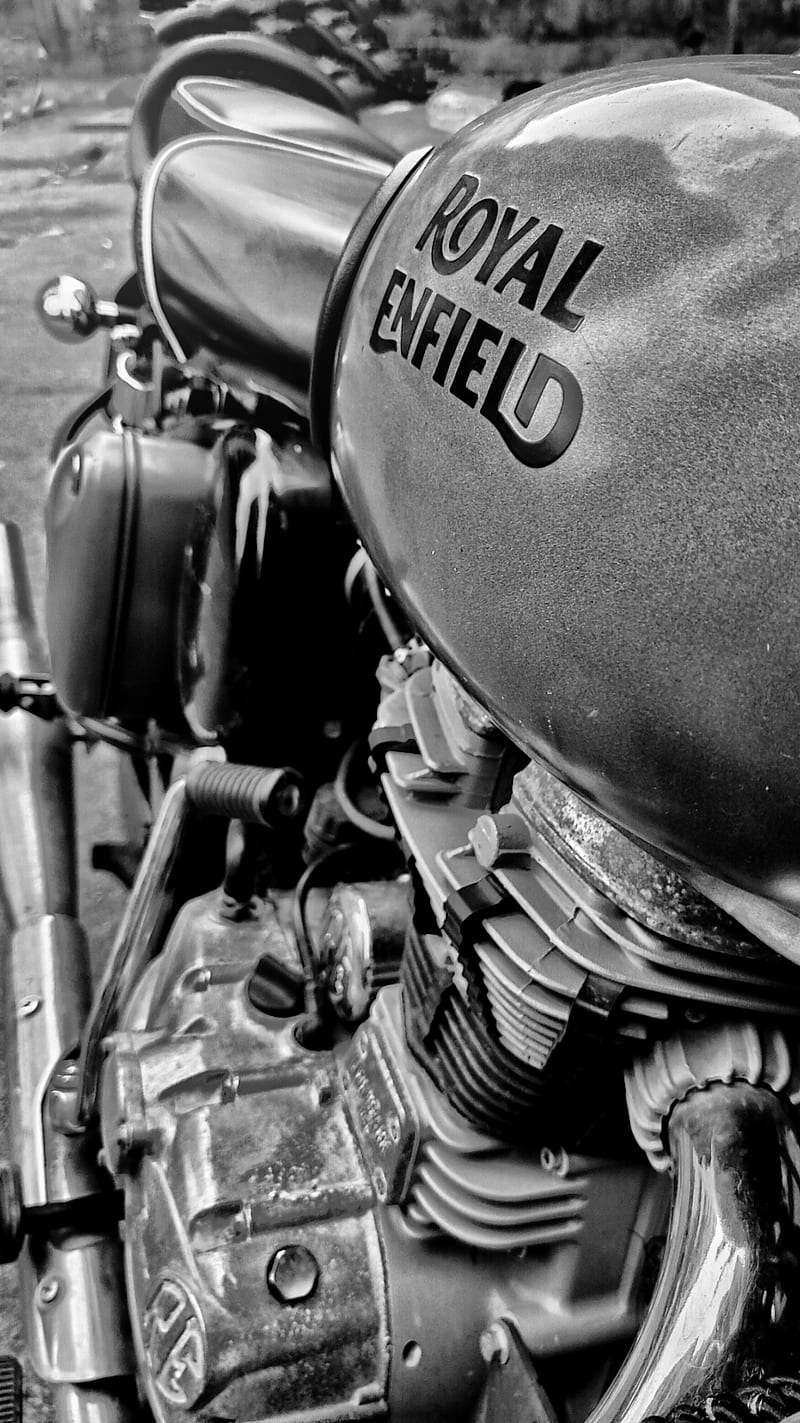 Royal Enfield, bike, bikes, black and white, bullet, classic, rider, rides, HD phone wallpaper