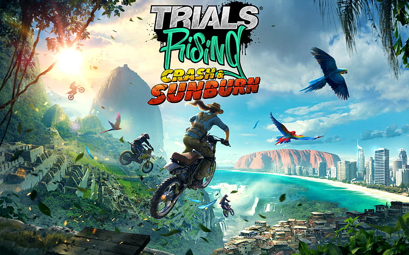 Trials Rising Crash And Sunburn, HD wallpaper