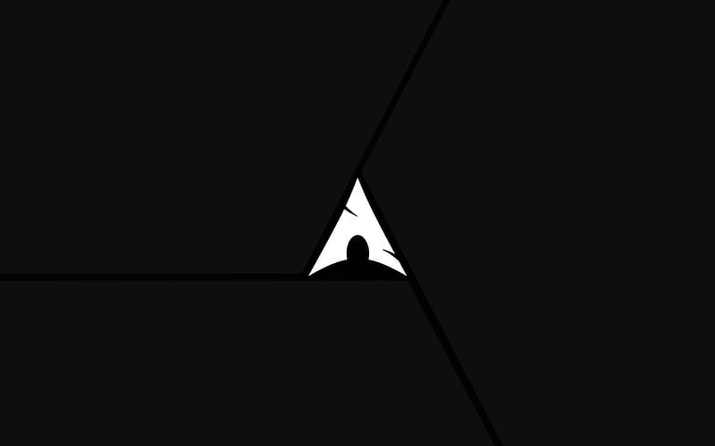 Arch Linux, creative, logo, black background, HD wallpaper