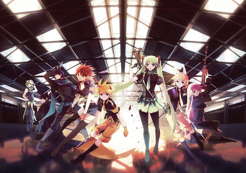 Vocaloid Colorful Group Friends Hd Wallpaper Peakpx