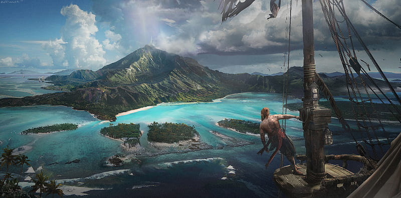 Assassin's Creed, Assassin's Creed IV: Black Flag, Fan Art, Island,  Landscape, HD wallpaper | Peakpx