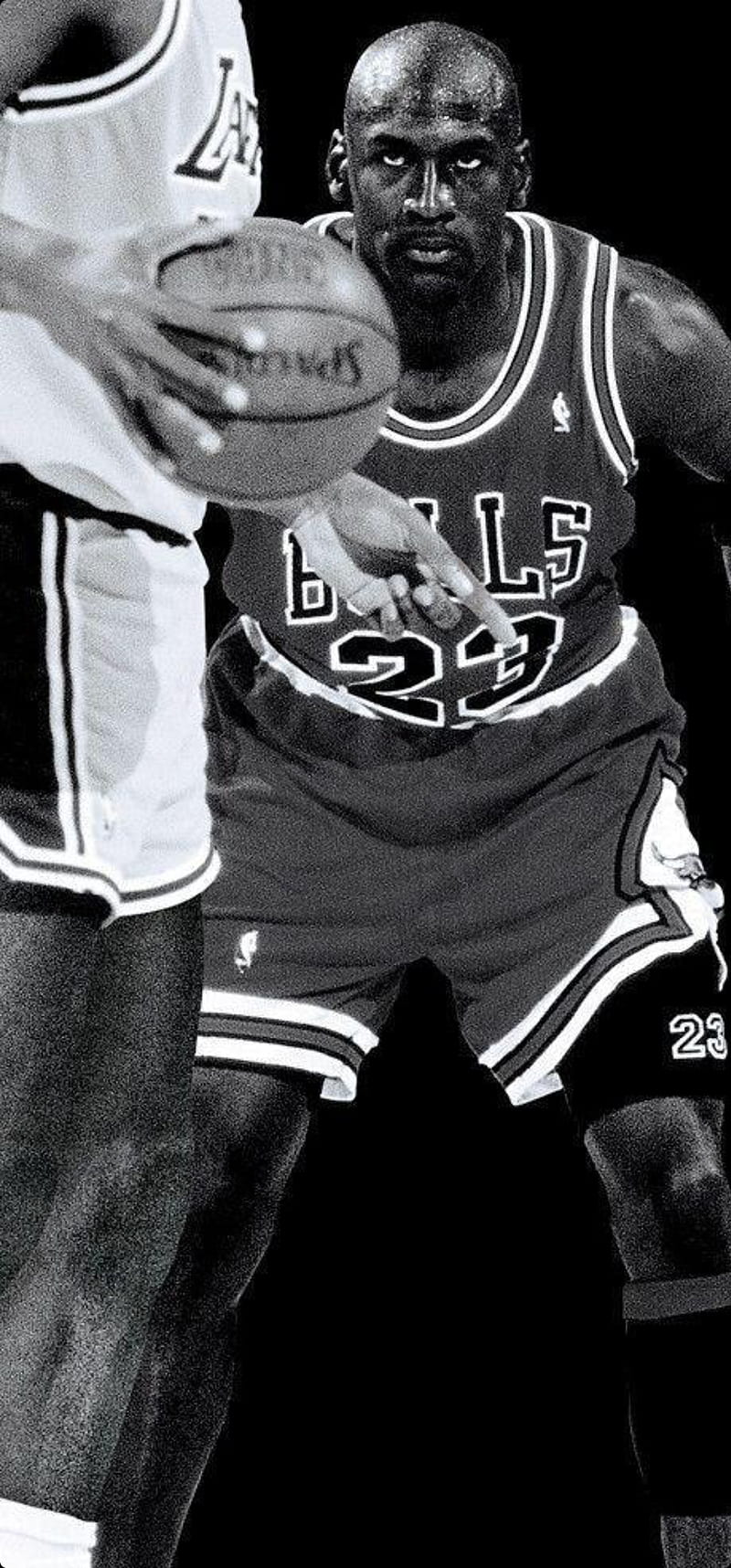 black and white picture of michael jordan