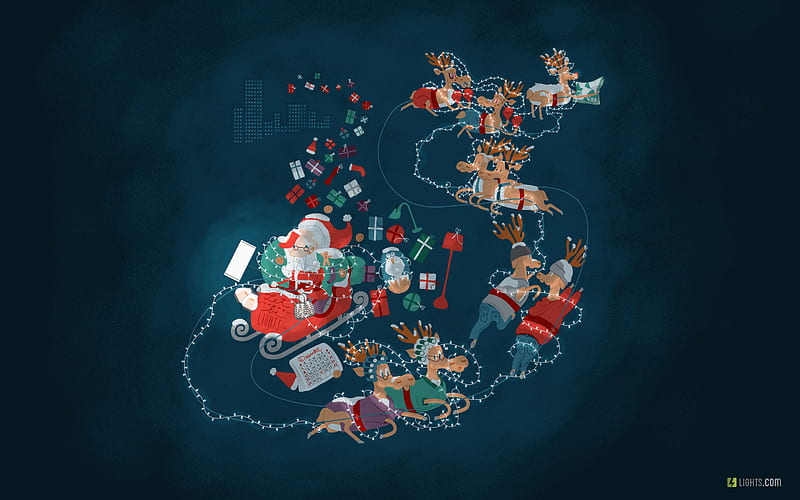 2016 Christmas Roller Coaster, celebrations, christmas, HD wallpaper