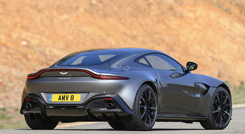 2019 Aston Martin Vantage (Tungsten Silver) - Rear Three-Quarter , car, HD wallpaper