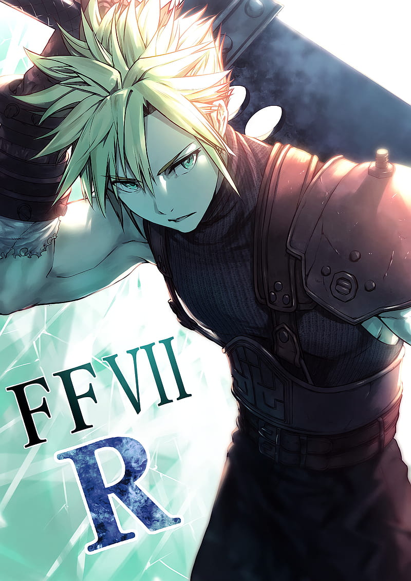 Cloud Strife Final Fantasy 7 Poster Print Wall Art Decor Fanart Anime  videogames  Radiant Grey