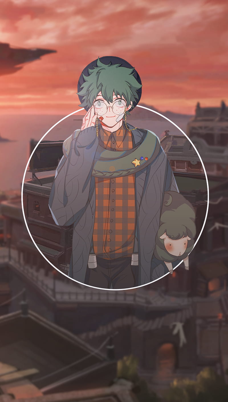 anime, -in-, anime boys, sheep, green hair, HD phone wallpaper
