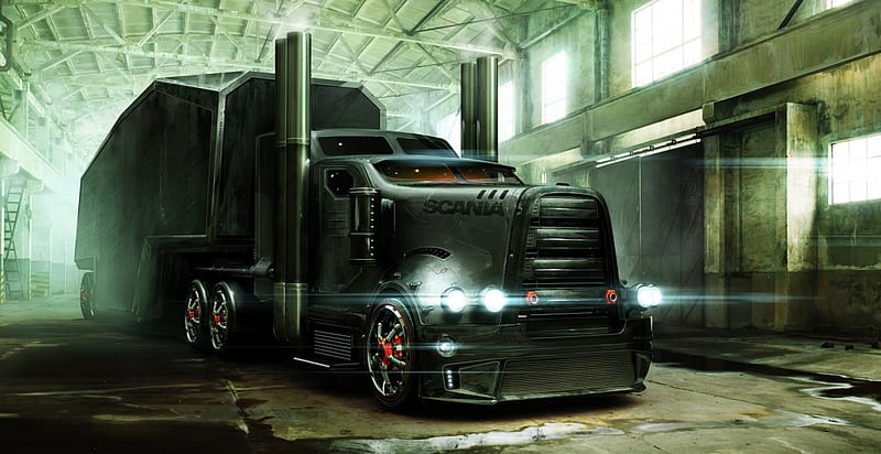 Scania Rig Warehouse Truck Hd Wallpaper Peakpx