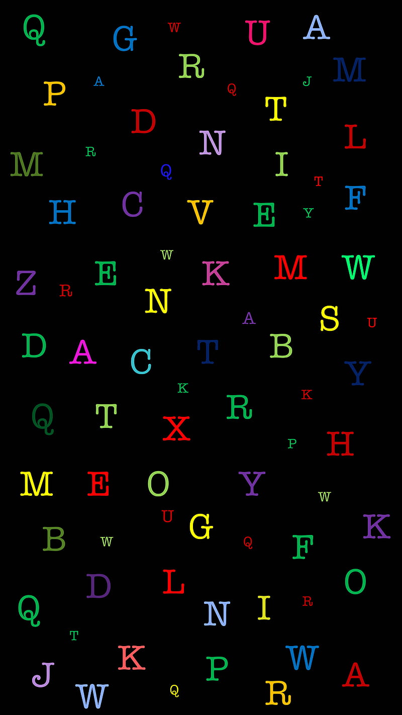 letters, alphabet, colorful, pattern, HD phone wallpaper