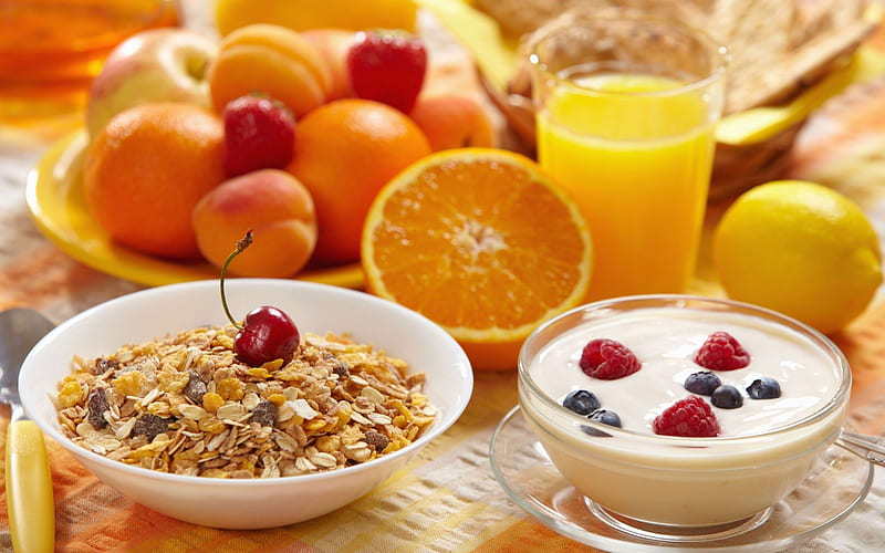 Good Morning!, nice, delicious, juice, food, fruits, healthy, breakfast, HD wallpaper