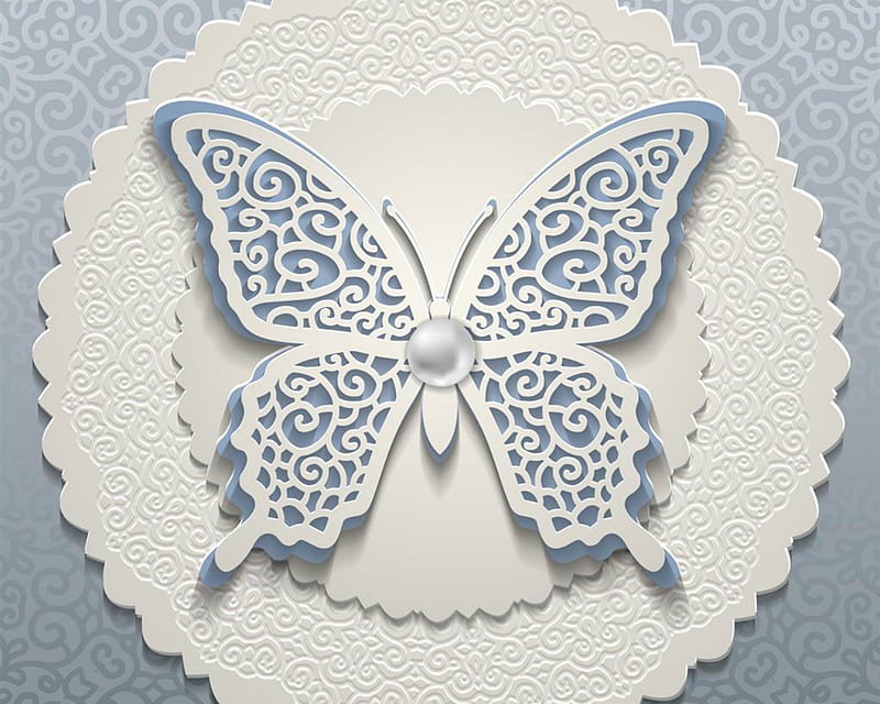 Butterfly, art, paper, craft, HD wallpaper