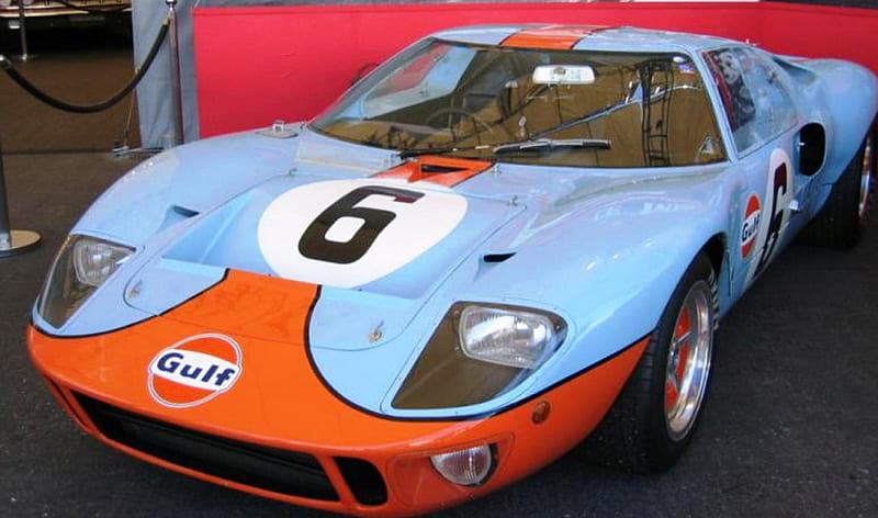Ford GT - 40, Gulf, Ford, Le Mans, 24 Hour Race, HD wallpaper