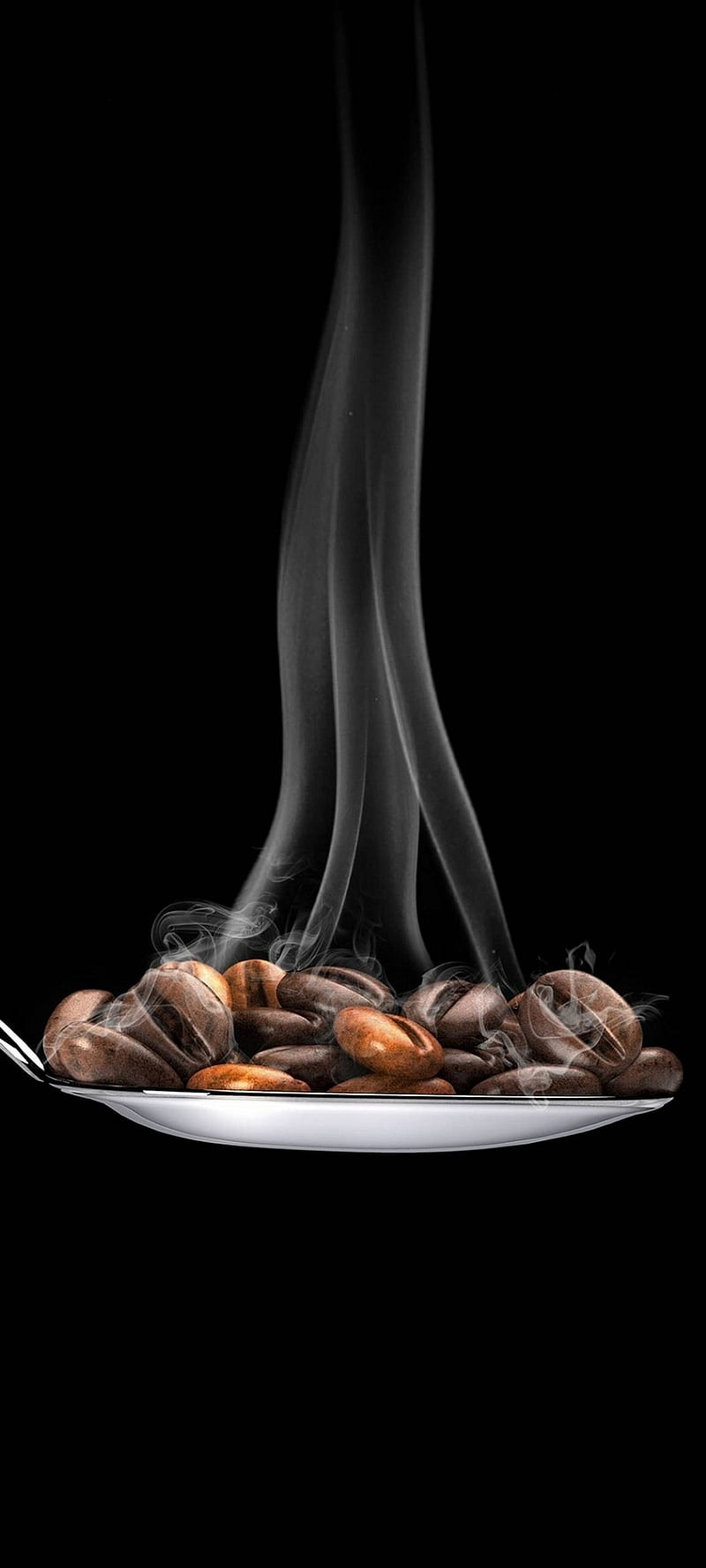 Coffee beans , amoled, black, new, HD phone wallpaper