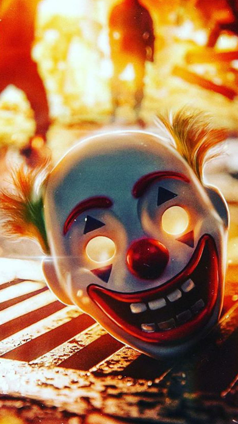 Clown mask, 2019, el, guason, halloween, joaquin phoenix, joker, movie, the, HD phone wallpaper