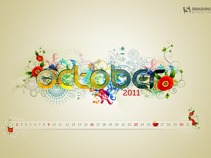 celebration-October 2011 - Calendar, HD wallpaper