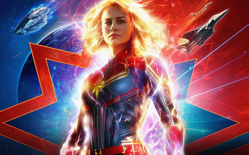 Captain Marvel 2019 Brie Larson Poster, HD wallpaper