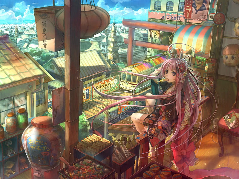 shoujo, bonito, pink hair, anime, HD wallpaper shoujo, bonito, pink hair, anime, HD wallpaper