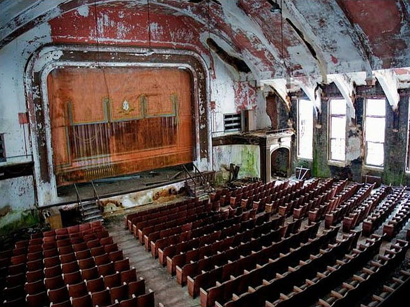 Abandoned Theater 1, Decay, Movie Palace, Ruin, History, Abandoned, theater, HD wallpaper
