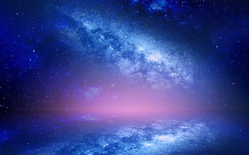 Blue Galaxy 2018 Nebula Universe Space, HD wallpaper
