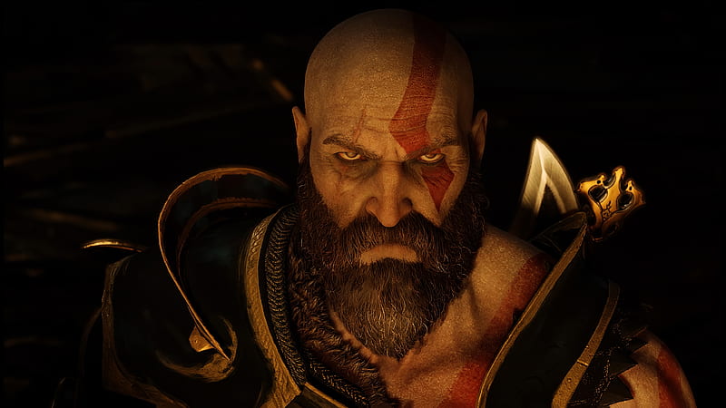 Kratos Angry Eyes God Of War 4, kratos, god-of-war-4, god-of-war, games, ps-games, 2020-games, HD wallpaper