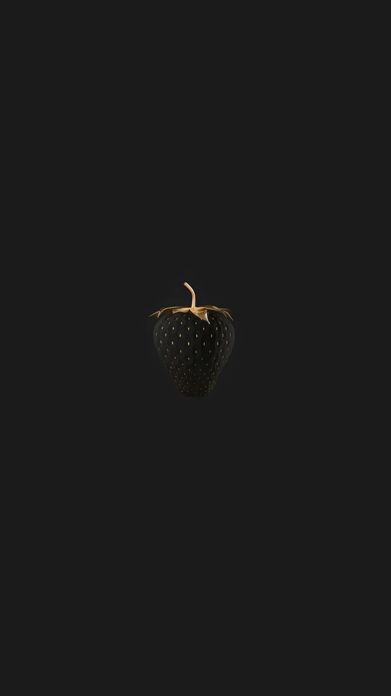 black strawberry, black, strawberry, HD phone wallpaper