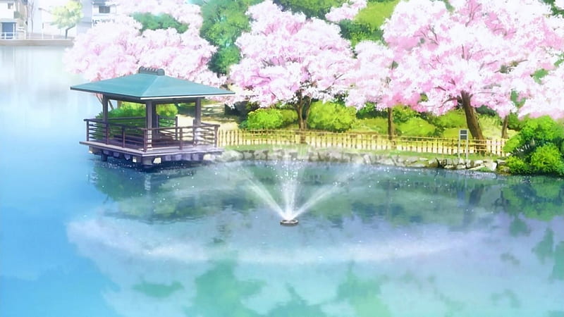 Download Anime-Like Neighborhood In Pastel Japanese Aesthetic Wallpaper |  Wallpapers.com