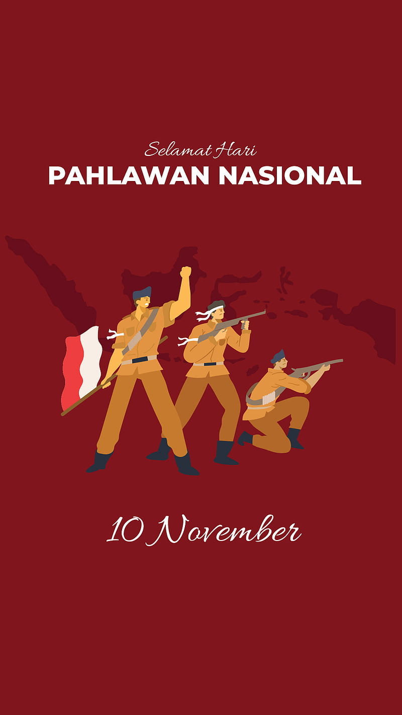 Hari pahlawan, 10 november, hut pahlawan, pahlawan nasional, HD phone wallpaper