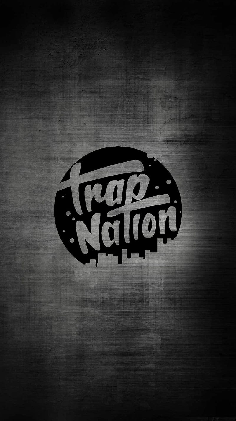 Trap Nation Gray, music, trap logo, trap music, trap nation, HD phone wallpaper