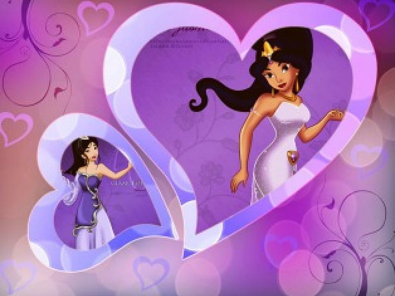 Jasmine,And,Mulan,Purple, Purple, And, Mulan, Jasmine, HD wallpaper
