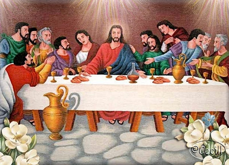 Last supper of our Lord, christ, eucharist, jesus, gospel, religion, HD wallpaper