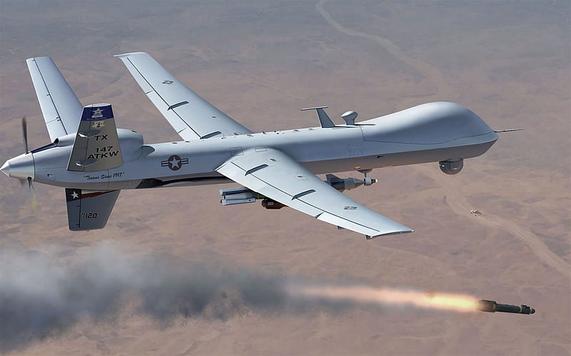 MQ-9 Reaper, Predator B, unmanned aerial vehicle, UAV, General Atomics Aeronautical Systems, Unmanned combat aerial vehicle, US Air Force, USA, HD wallpaper