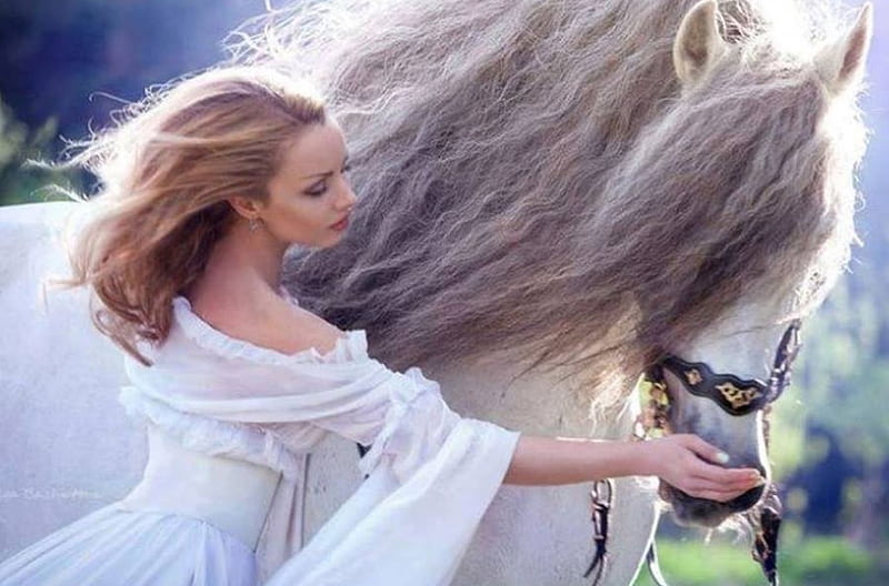 True friend !, girl, horses, friendship, love, HD wallpaper