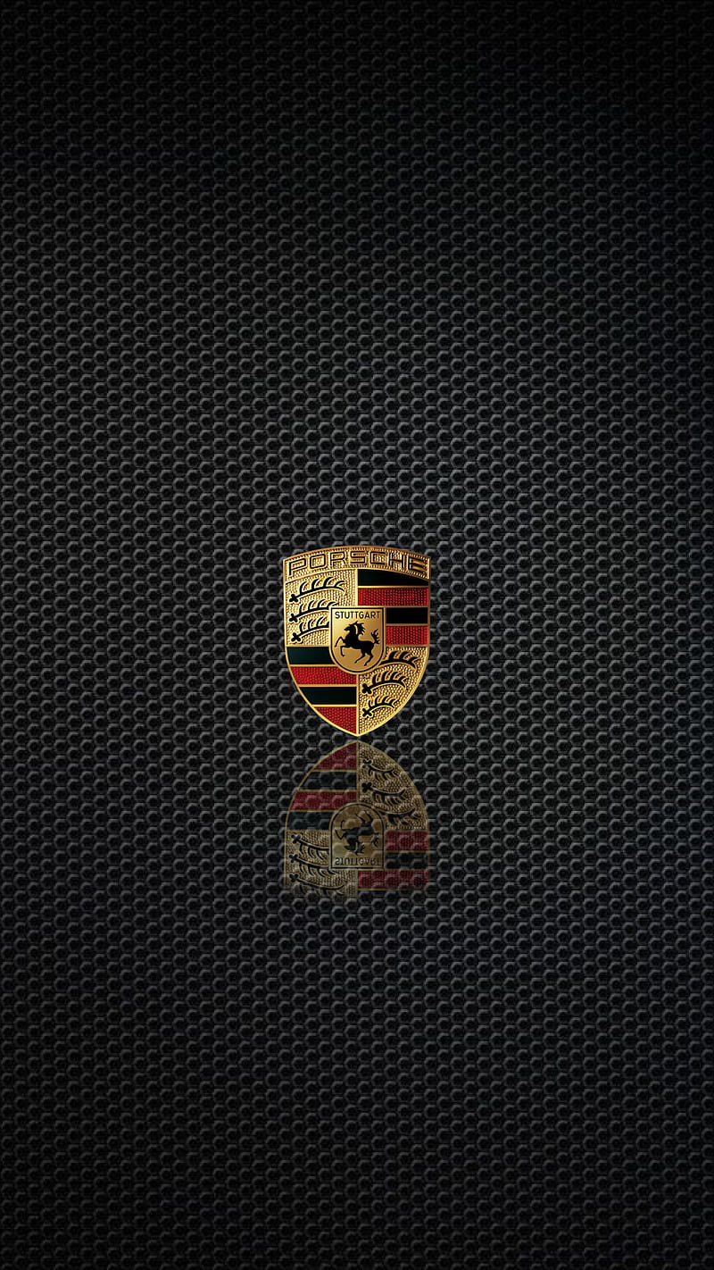 Porsche logo carbon, german, HD phone wallpaper