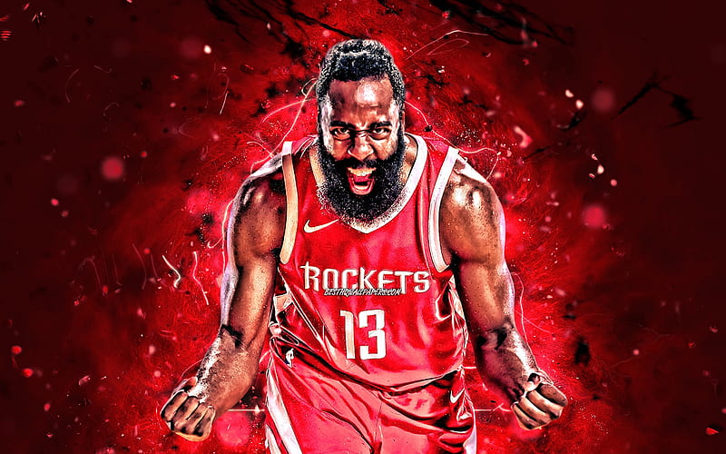 James Harden, harden, red, james edward harden jr, rockets, james harden 2020, houston, nba, sport, houston rockets, nike, harden 2020, basketball, james, HD wallpaper