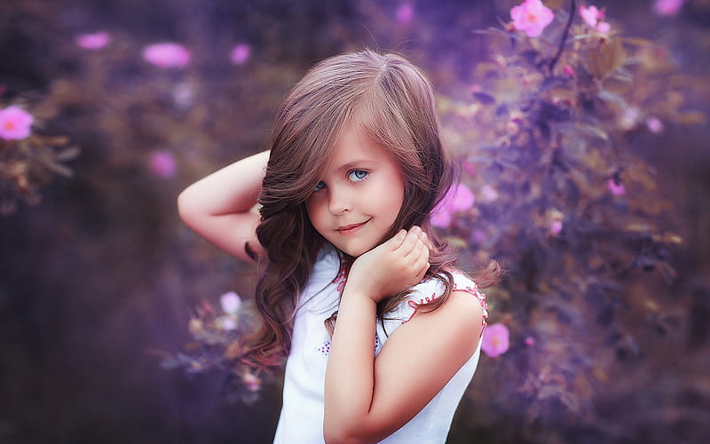 Little girl beauty posture-International Childrens Day, HD wallpaper