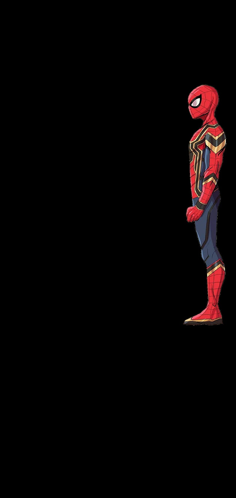 Spiderman black, america, avengers, capitan, ironman, marvel, neon, red, HD phone wallpaper