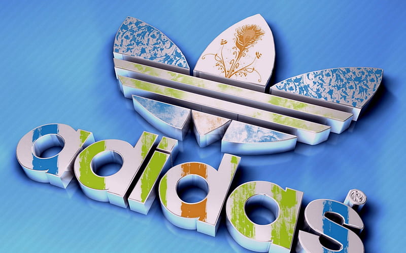 adidas big logo-Well-known brand display, HD wallpaper
