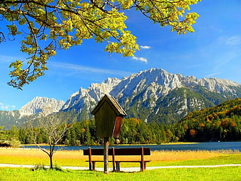 landscape, autumn, grass, bonito, clouds, mountain, nice, bright, HD wallpaper Peakpx