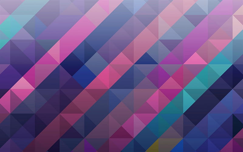 blue-violet retro abstraction, color retro background, retro abstraction, triangles retro background, HD wallpaper