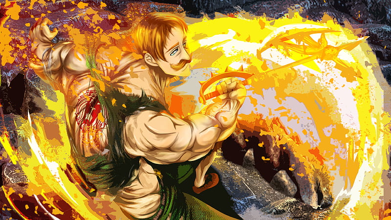 Fire Around Escanor The Seven Deadly Sins, HD wallpaper