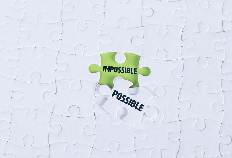 possible, impossible, puzzle, words, HD wallpaper