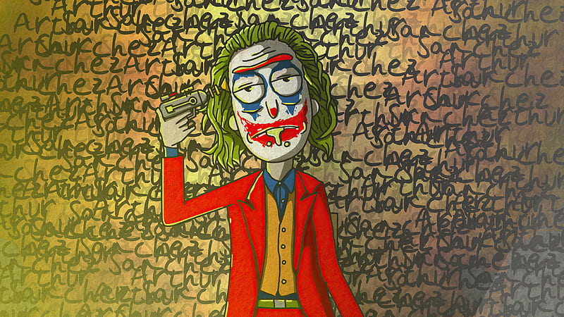 Rick X Joker, joker, rick, rick-and-morty, superheroes, artist, artwork, digital-art, artstation, HD wallpaper