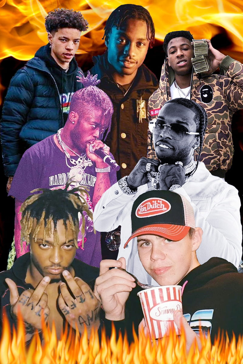 Rappers, goat, goats jucie wrld, lil tjay, pop smoke, rap, HD phone wallpaper