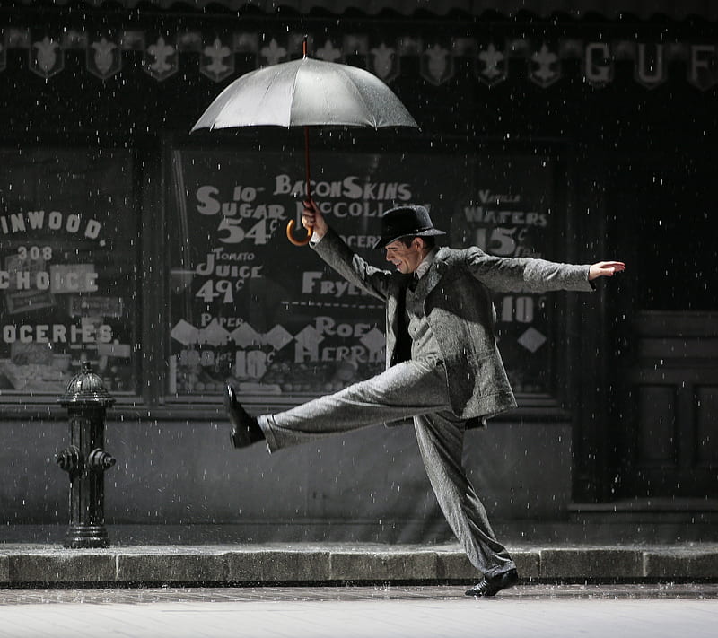 dancing in rain, boy in rain, dancing, happy, rain, HD wallpaper