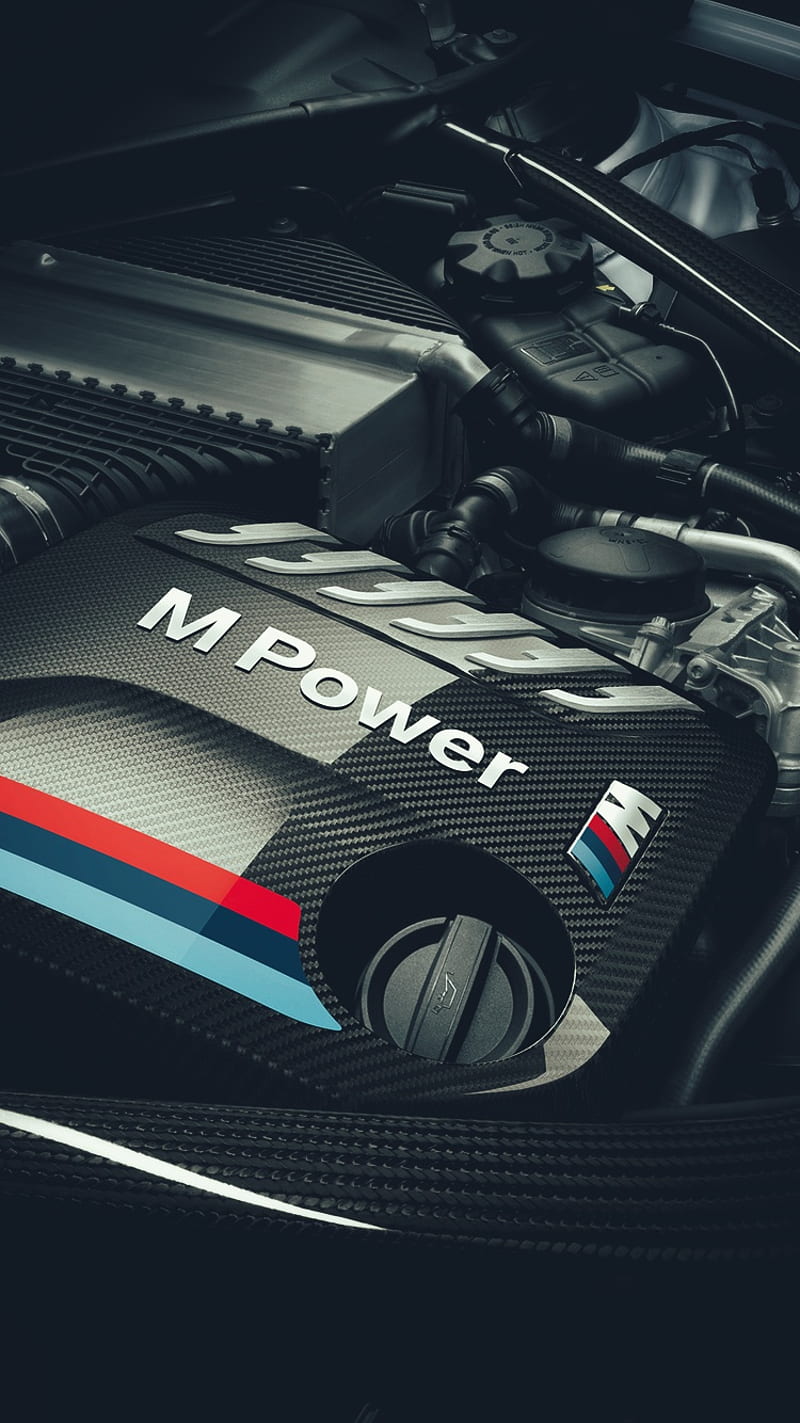 BMW Engine, carbon fiber, f80, f82, m power, m3, m4, HD phone wallpaper