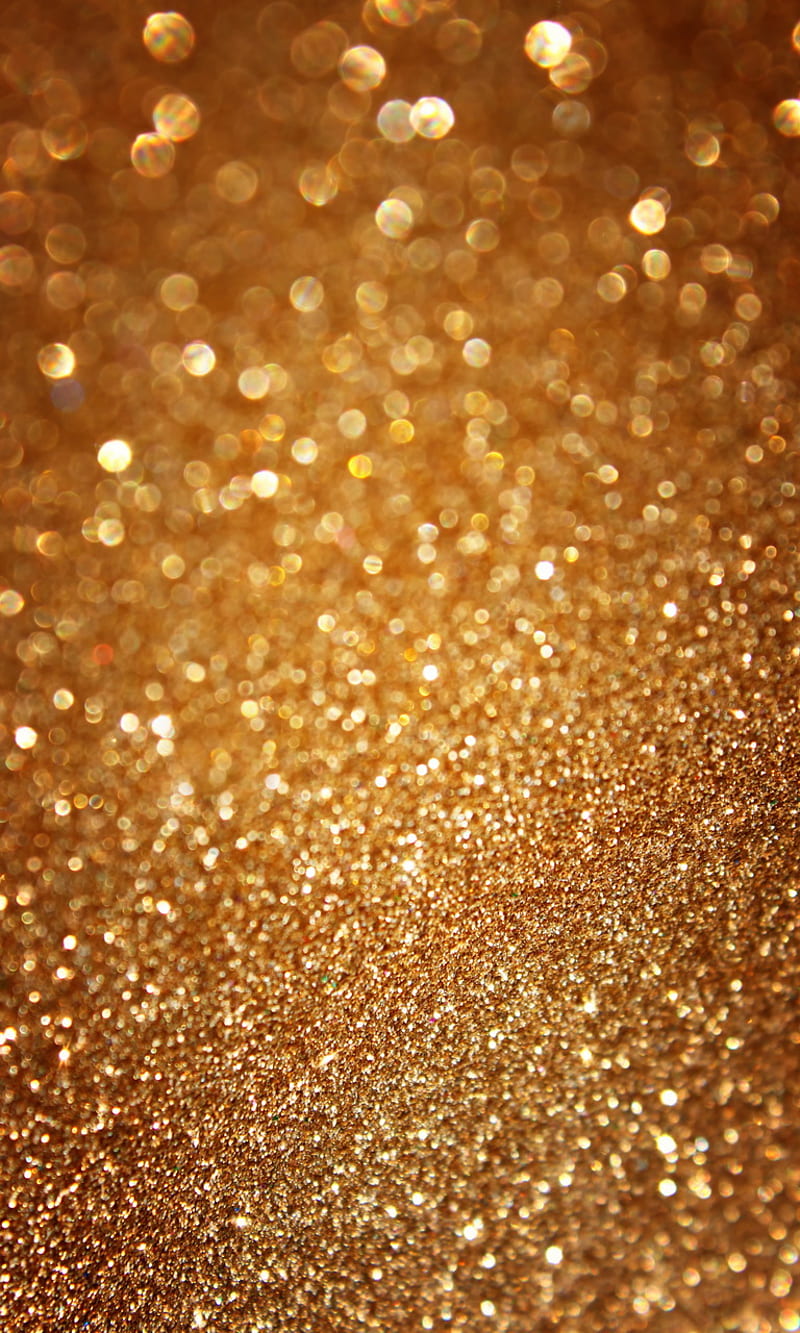 Sparkling Gold, abstract, golden background, sparkle, HD phone wallpaper