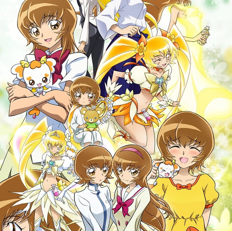 Multiple Personality, pretty, yellow, adorable, sweet, nice, pretty cure,  anime, HD wallpaper | Peakpx