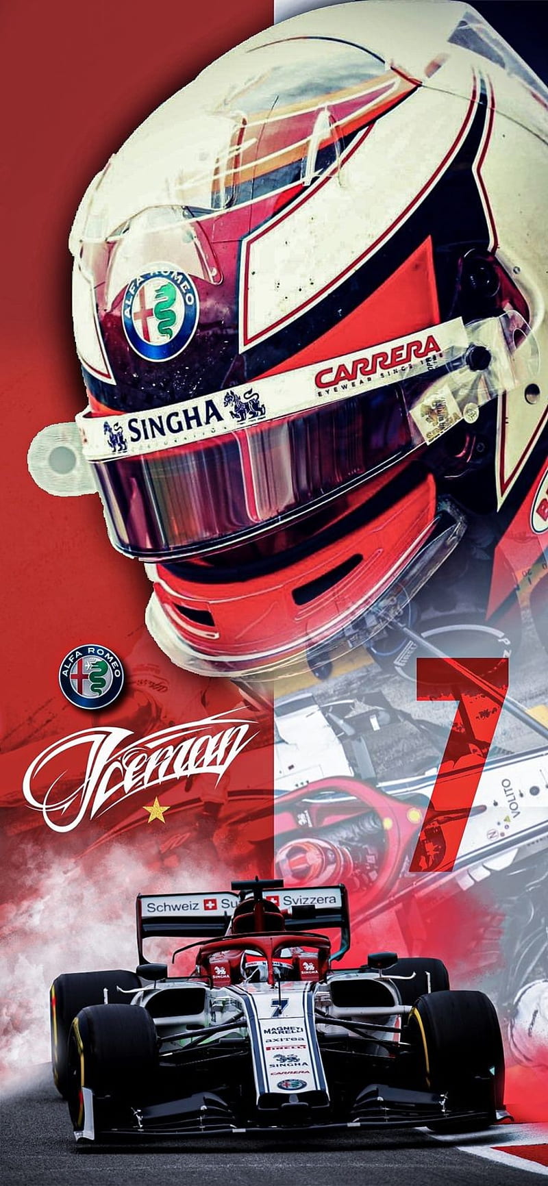 Kimi Raikkonen, f1, formula 1, kr7, HD phone wallpaper
